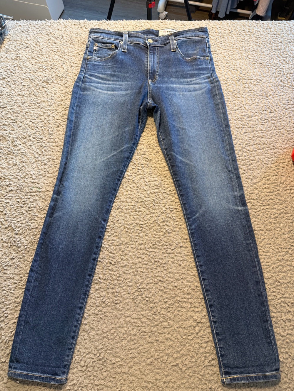 AG Adriano Goldschmied Women's Faded Blue Skinny Jeans